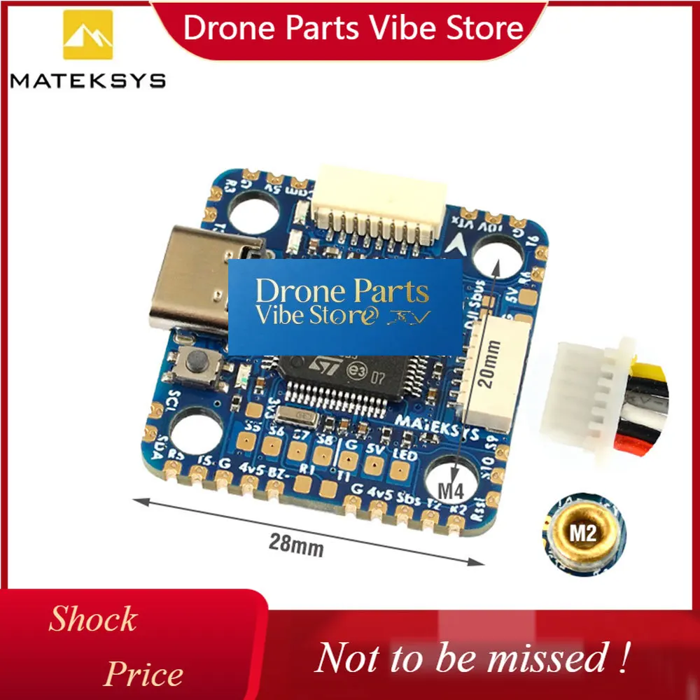 

DParts1MATEK F405 MINITE Flight Control SYS Fliaht Controller 20 * 30.5mm Dual Mounting Hole Spacing