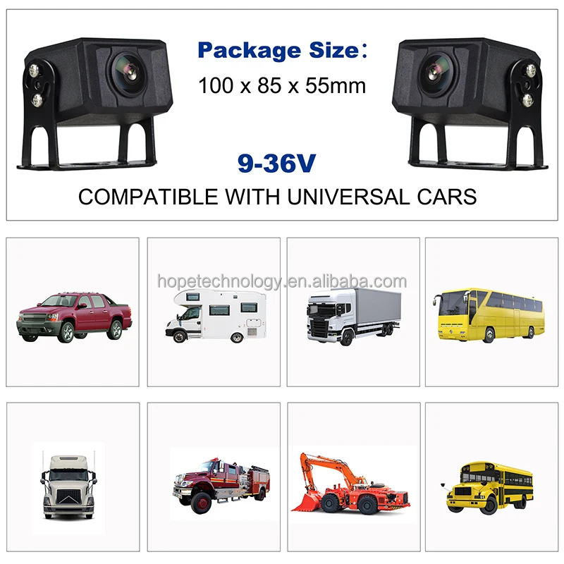 1080P AHD 자동차 후방 카메라 방수 후방 카메라 주차 보조 넓은 시야각 야간 시야 트럭 버스 카메라