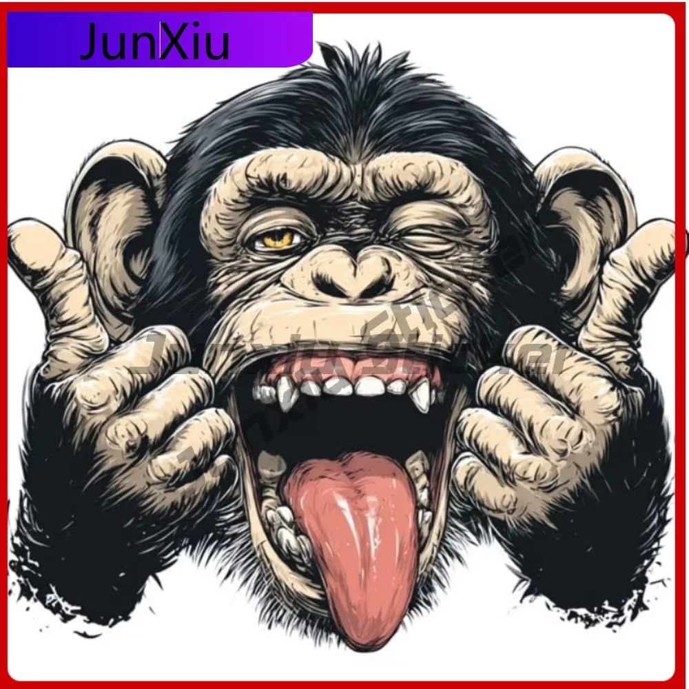 

HUGE Mischievous Chimpanzee HighQuality Unique Car Laptop Window Bumper Waterproof Vinyl Decal Sticker Aesthetic Unique Retro