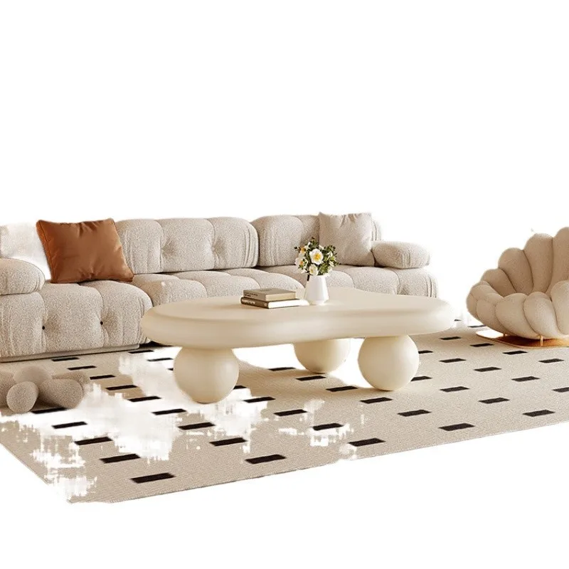 

Nordic Art Tea Table Living Room Simple Modern Small House High end Table Cream Net Black Tea Table