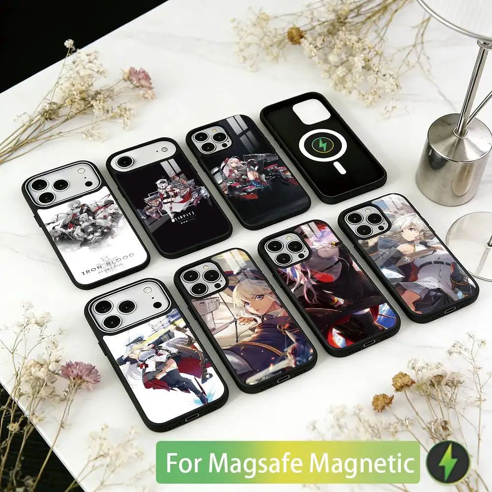 Azur Lane Phone Case For iPhone17,16,15,14,13,12,11 Plus,Pro Magnetic For Magsafe Wireless Charging