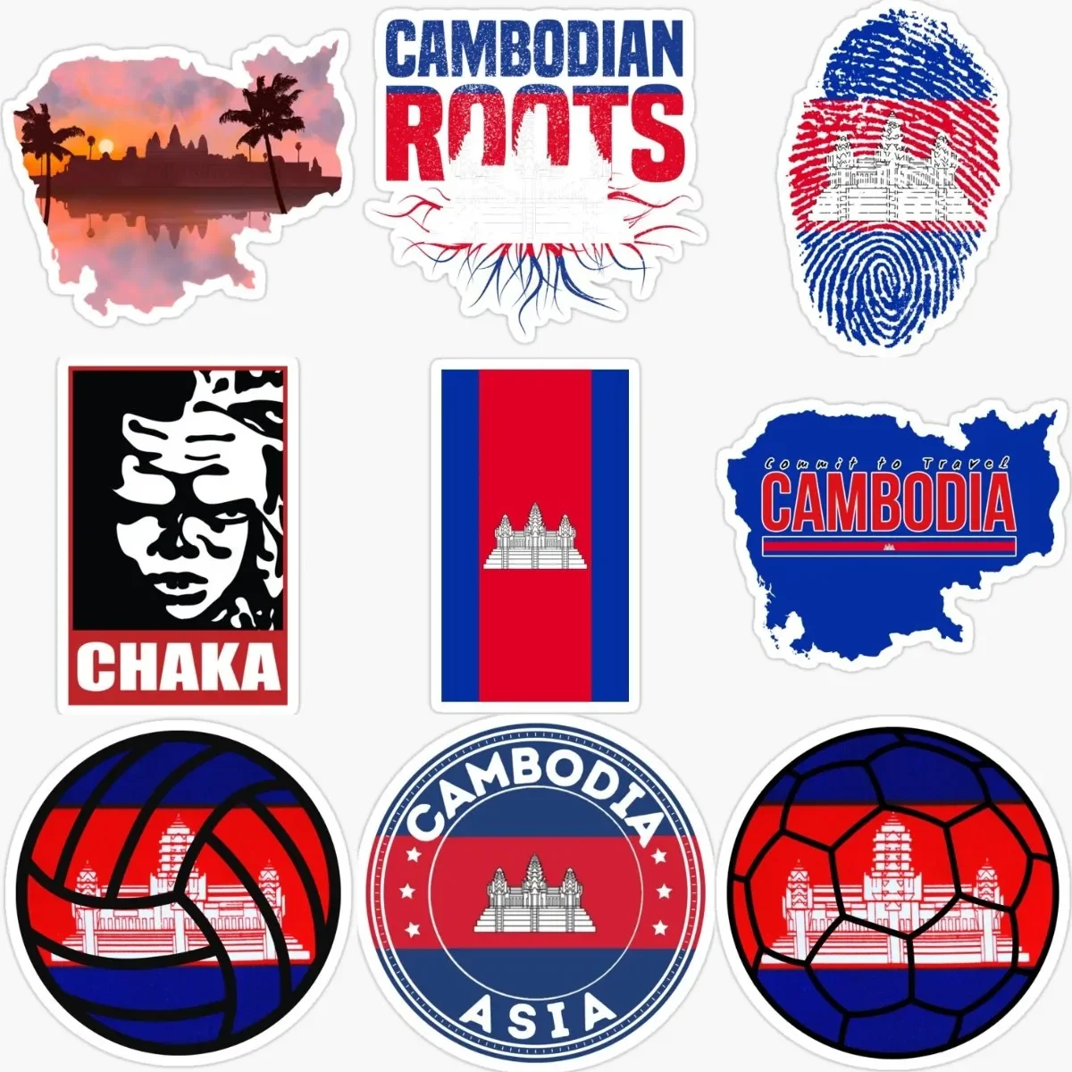 

Cambodia Flag Map Emblem Creative Sticker for Decorate Fridge Wall Window Car Van Truck Bicycle Helmet Camper Bumper Decal