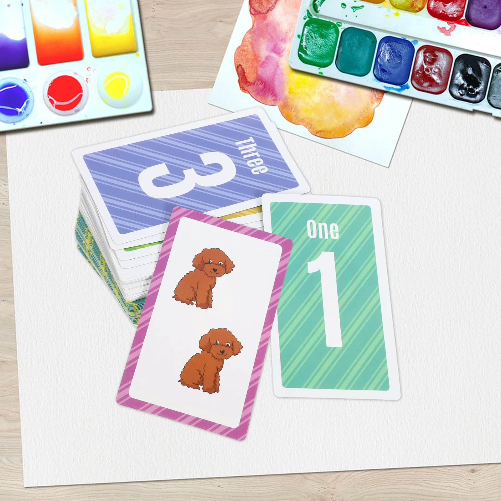 

1Set Early Education Number Flash Cards Preschool Learning Games Cognitive Development for Toddlers Language Math Skills