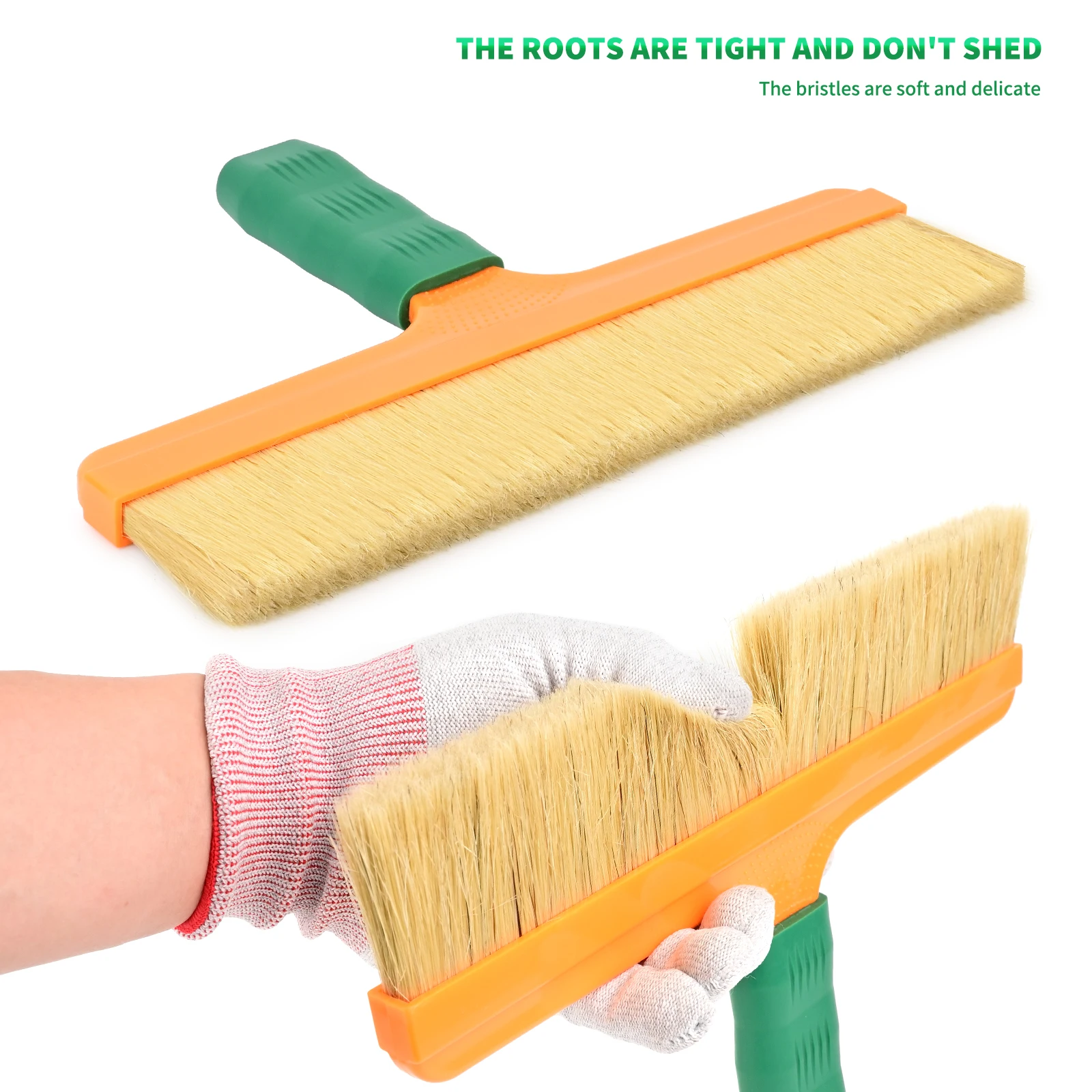 فرشاة FOSHIO ذات شعيرات ممتازة بعرض 12 بوصة بدون تساقط، فرشاة تنعيم للرسم والتلطيخ وتفصيل تطبيق فيلم ورق الحائط #2