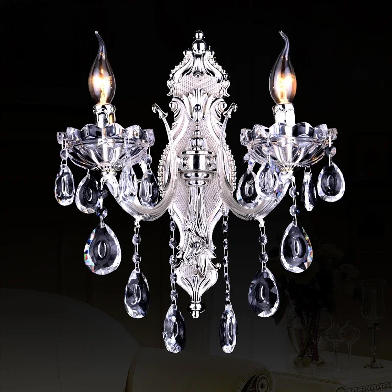 DEBBY  Luxurious Crystal Wall Lamp  European Style Candle Lamp  Living Room Restaurant Bedroom Villa Hotel Engineering