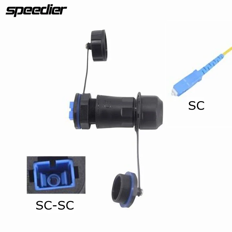 

Waterproof Optical Fiber SC to SC LC to LC Jumper Socket Plug Outdoor Armored Iron Tower Base Station Extension Cable Connector