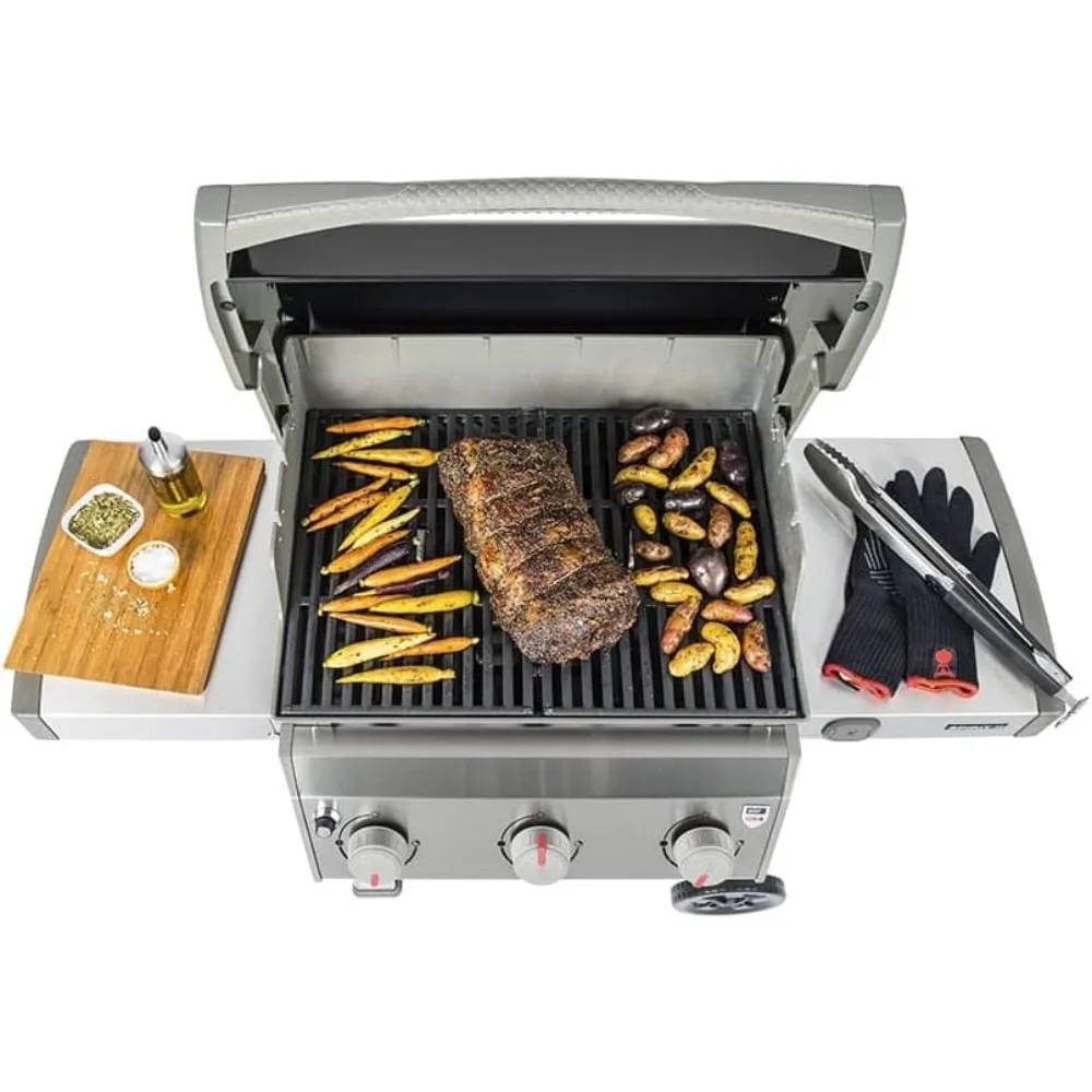 Spirit II E-310 3-Burner Liquid Propane Grill, Black