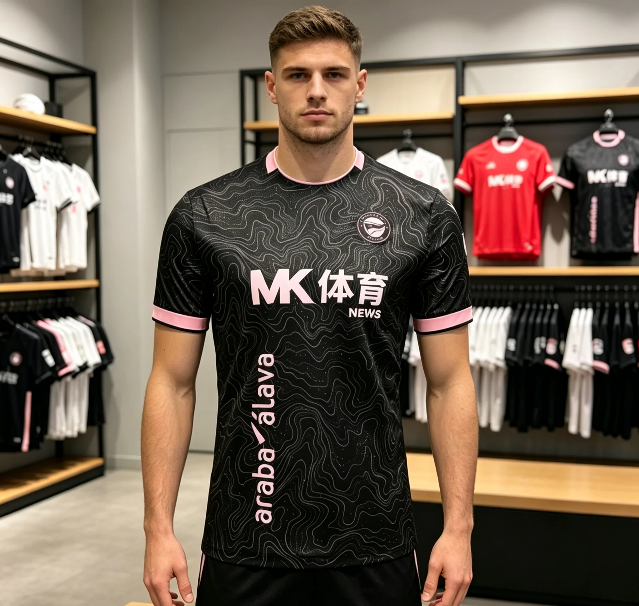 26-27 New Alaves Football Jersey Printed Quick Drying Casual Daily Sports Men's Short Sleeved Top T-shirt Family Matching