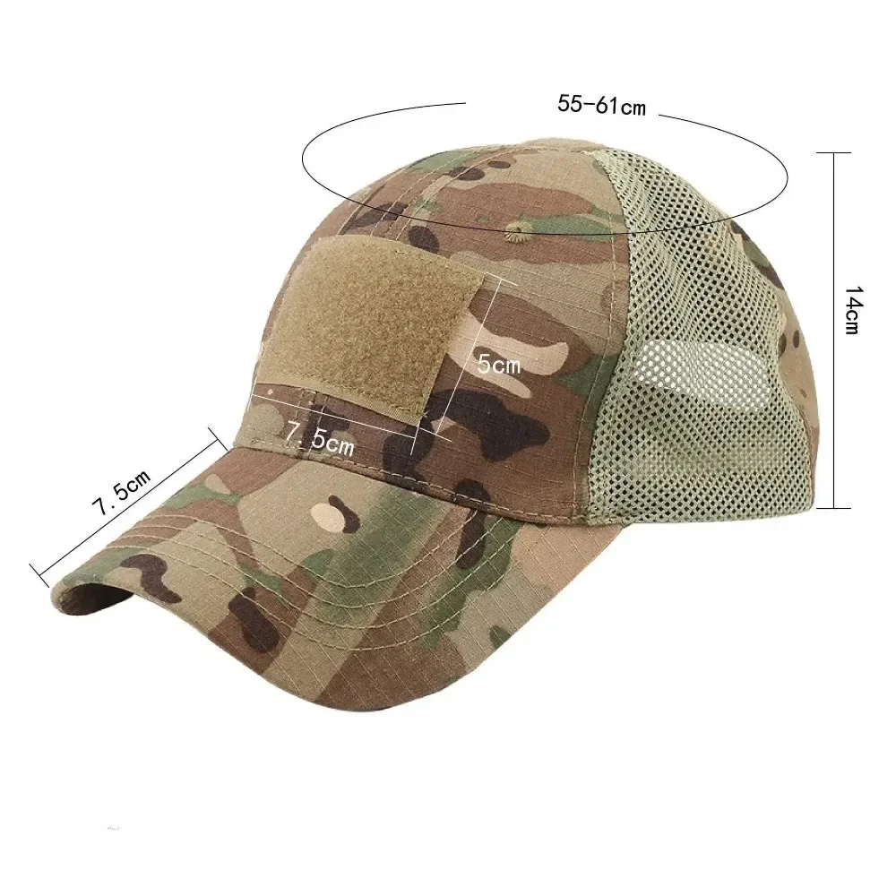 Outdoor Hunting Cap for Men Breathable Camouflage Tactical Army Fishing Camping Hiking Hat Camo Baseball Cap Running Sports Caps