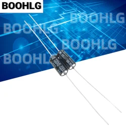 10PCS horizontal axial polarized filter electrolytic capacitor 50v 25uf 6X13mm