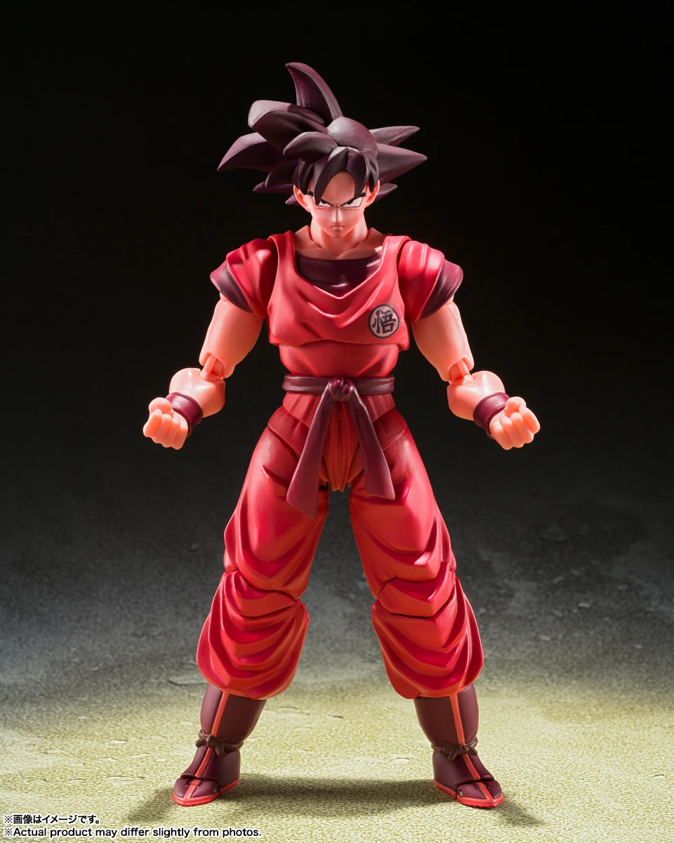 In Stock 100% Origina Bandai Shf Dragon Ball S.H.Figuarts Son Goku Goku Kaioken 180000 combat power Anime Action Figures Model