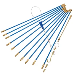 Threader Cable Pullers for Electrical Cables Fiberglass Running Wire Fish Tape Rods Kit Glow Electrician Tools Duct
