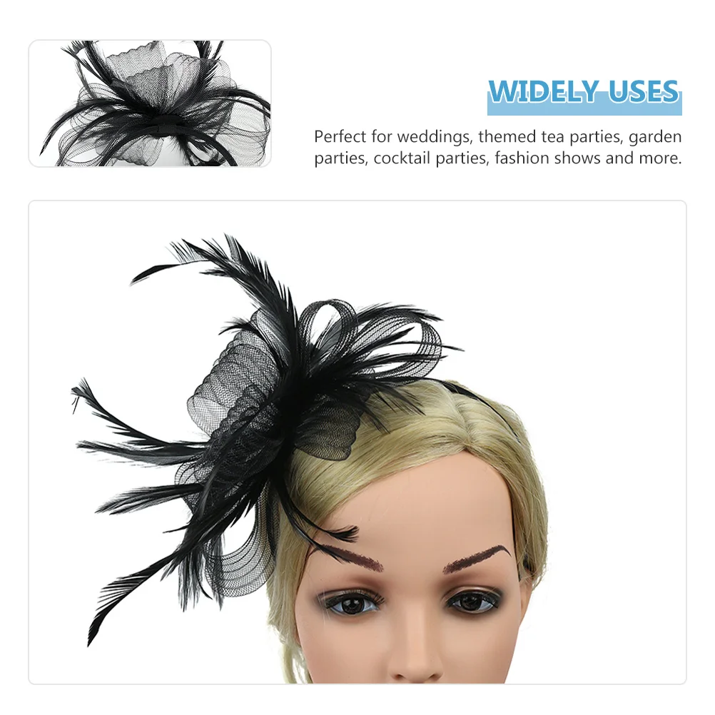 

Women's Fascinator Hat with Veil Detachable Hair Clip Headband Vintage Creative Design for Formal Outfits Evening Party