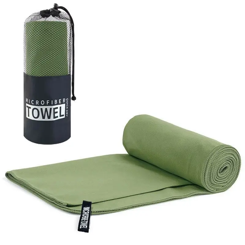 Quick Dry Microfiber Towel Olive Green Lightweight Absorbent Portable For Travel Camping Gym Hiking Swimming Yoga Adults With