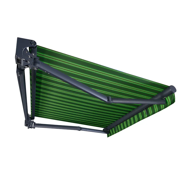 Aluminum alloy sunshade, rainproof canopy, foldable, extendable, and retractable hand operated electric canopy, balcony