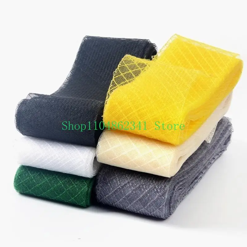 652F Elastic Mesh Ribbon Binding Veil for Sinamay Fascinator Hat Crafting Materials view 3