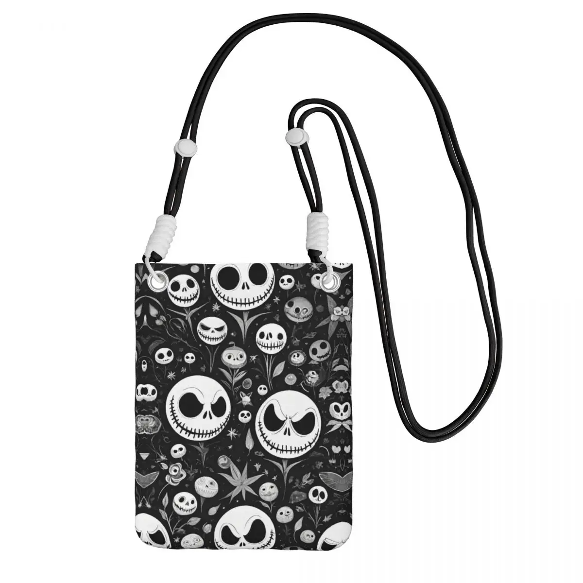 

Custom Jack Skellington Mobile Phone Bag for Men Women Cool Shoulder Crossbody Bag Card Bag Mini Shoulder Purse Wallet