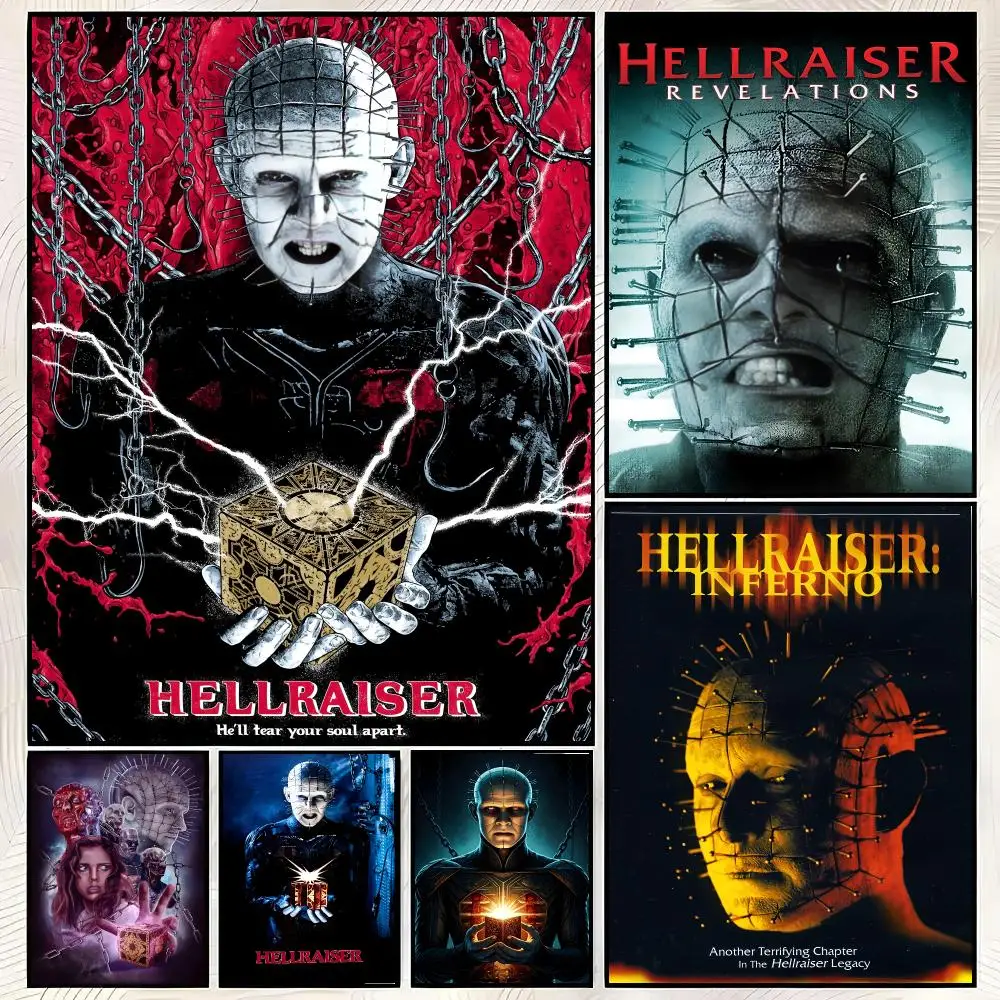 Movie H-Hellraiser Poster Vintage PP Paper Wall Art Home Decor Print for Bedroom Living Room Aesthetic Gift