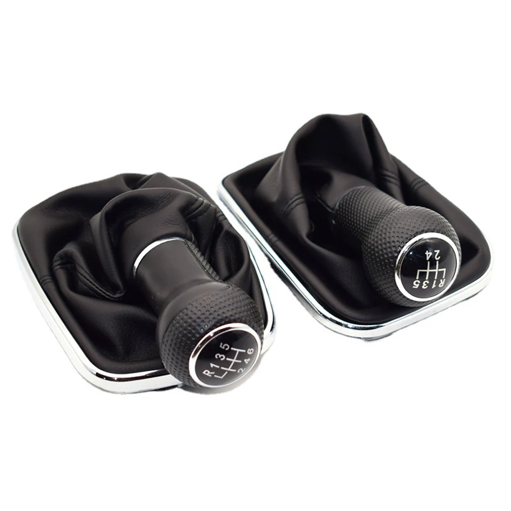 

Car Manual Stick Shifter 5/6 Speed Gear Knob Cover PU Leather Shift Lever Dust Sleeve 12mm 23mm for VW Mk4 Jetta Bora 1999-2004