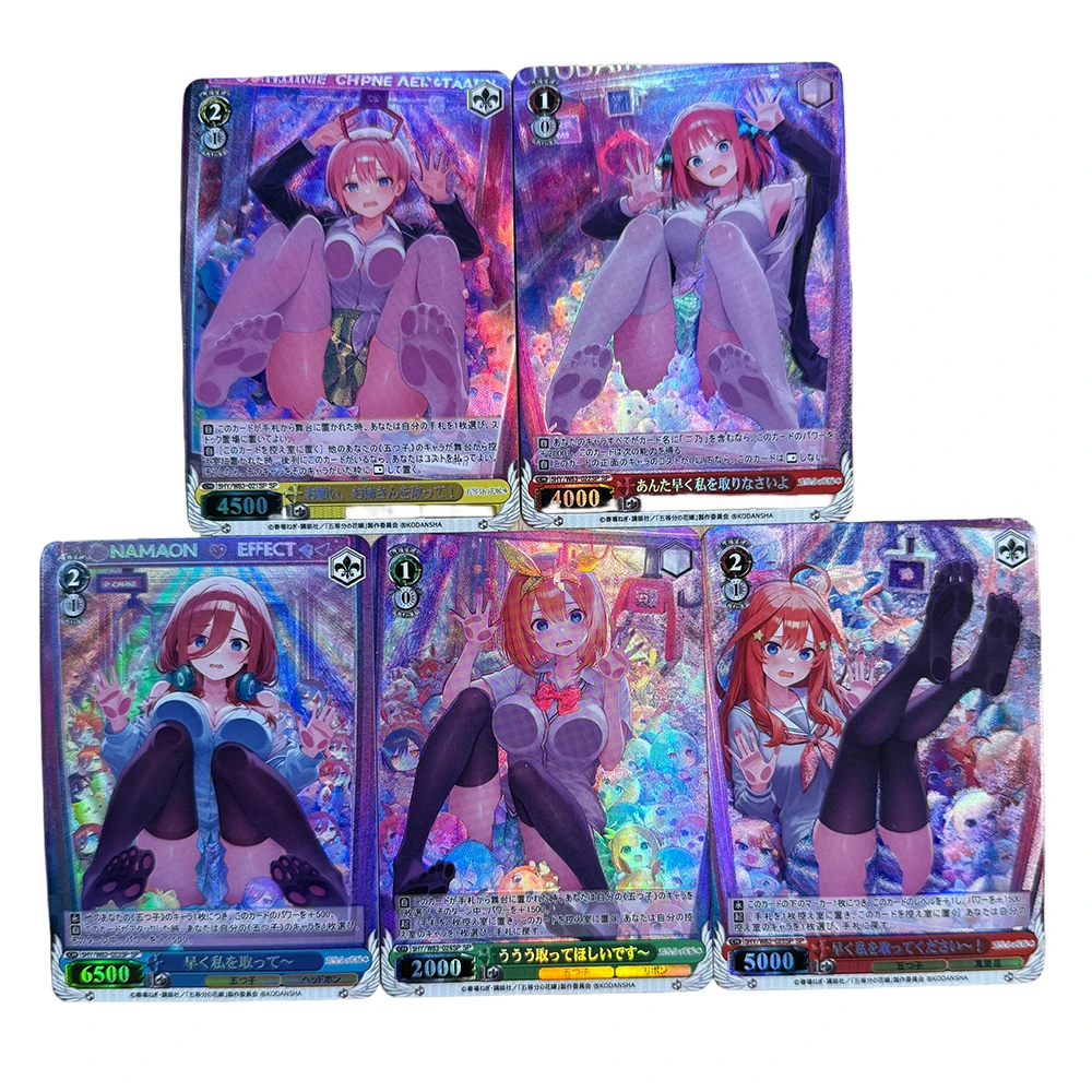 Karta kolekcjonerska DIY Goddess Story The Quintessential Quintuplets Nakano Nino One Piece Robin Nami Hancock Teksturowana matowa prezenty