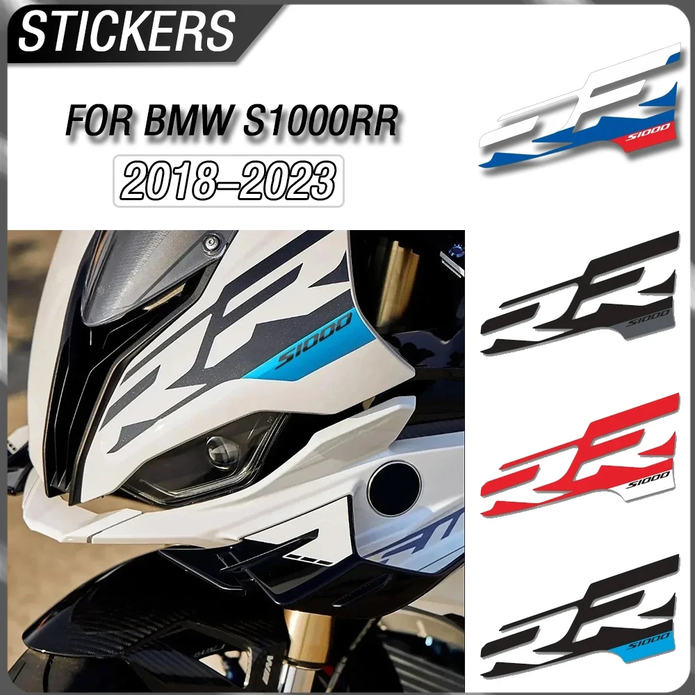

For 2019-2023 BMW S1000RR motorcycle parts, front face blue sticker kit