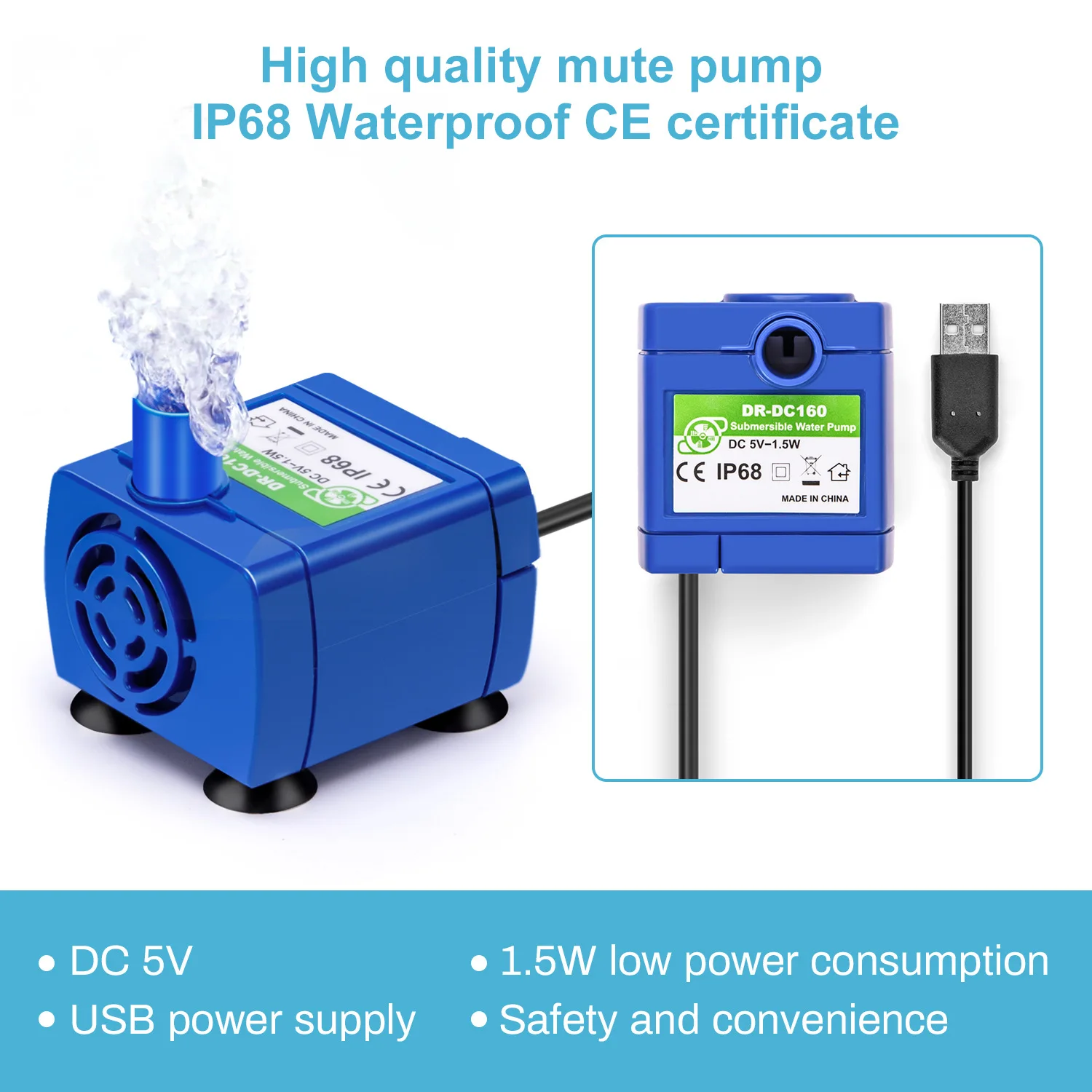 Automatic Ceramic Water Fountain for Cats and Dogs, Super Silent Drinking Bowl, Dog Drinker, Pet Water Dispenser, 2.1L