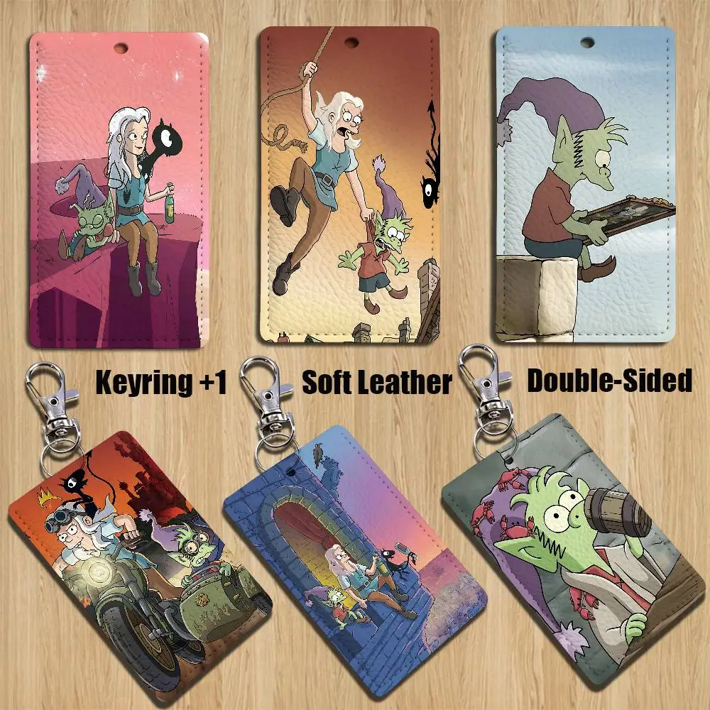 

E-Elfo Luci D-Disenchantment Keychain Holder Suitable For Subway Bank Bus Card Case Badge Holder Wallet Card Textured pattern