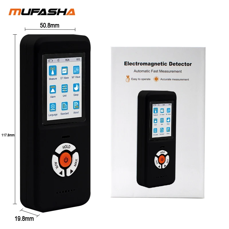 Imagem -06 - Mupasha Handheld Electromagnetic Radiation Detector Medição Radiação Elétrica Bateria de Lítio de Campo Magnético