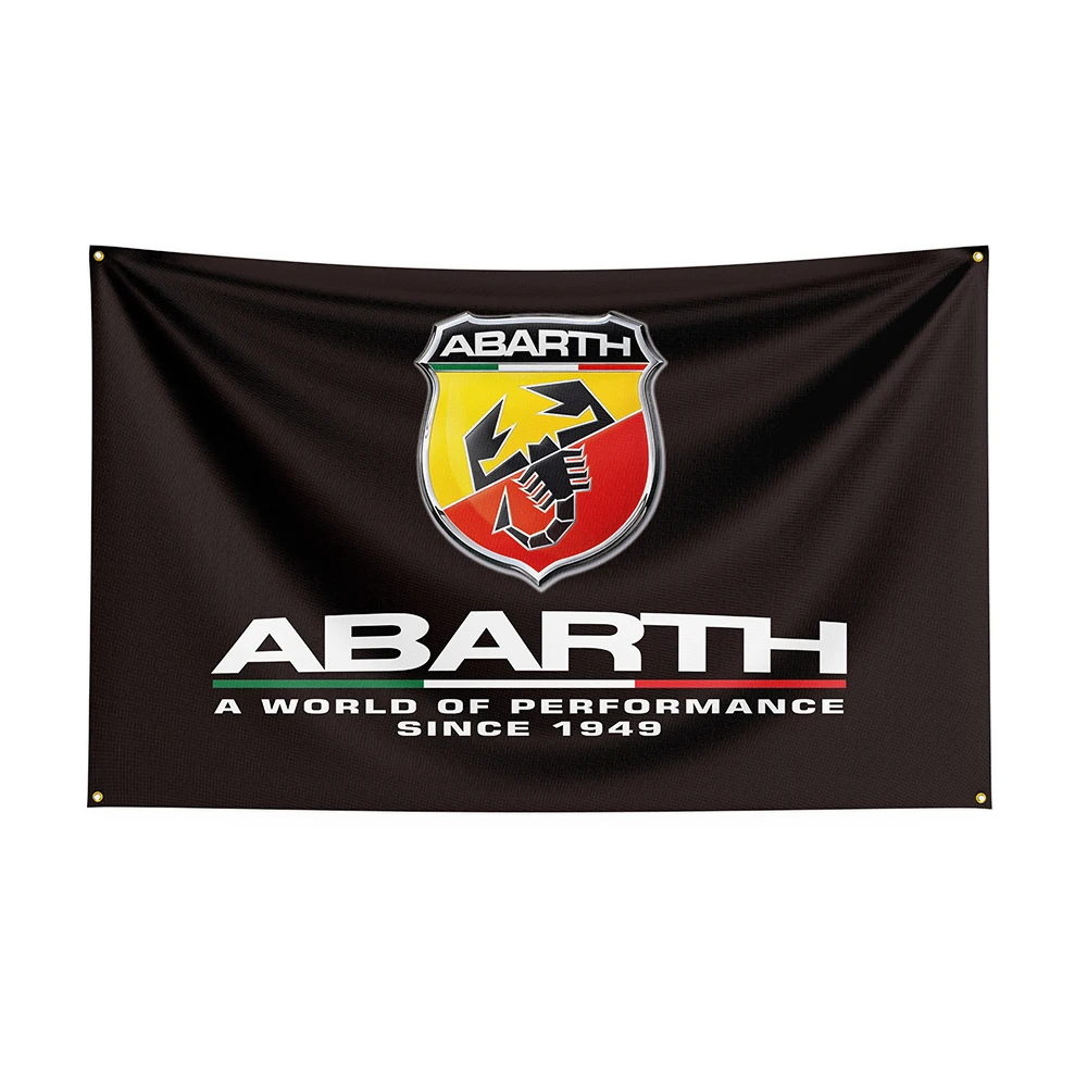 90x150cm Abarths Flag Polyester Printed Racing Car Banner For Decor