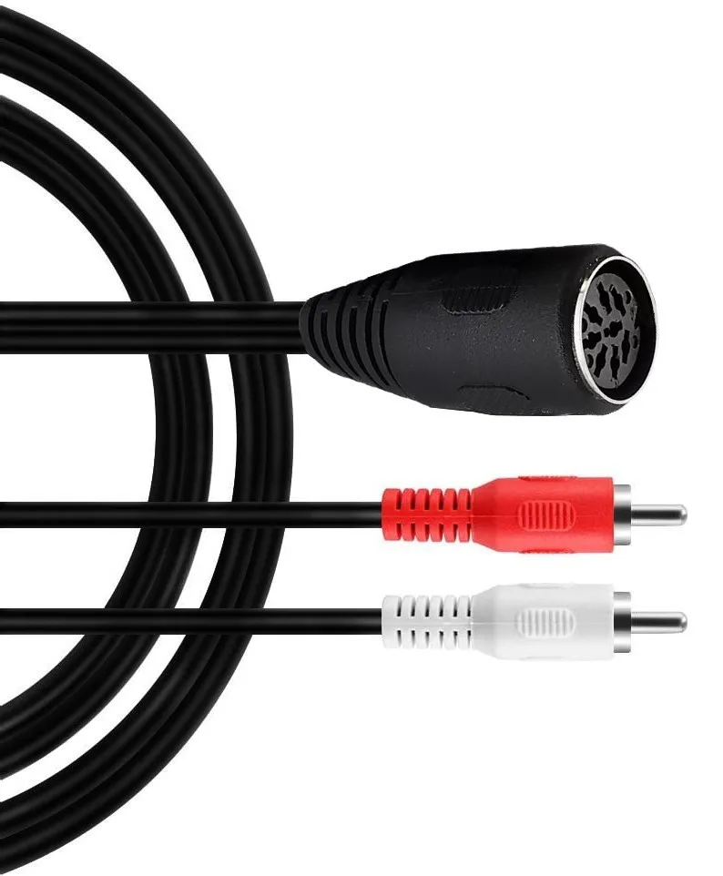 Przewód 8Pin Din 8 Pin do 2RCA wtyk żeński 8Pin Din do kabla Adapter Audio 2rca do sprzęt audio instrumentów muzycznych