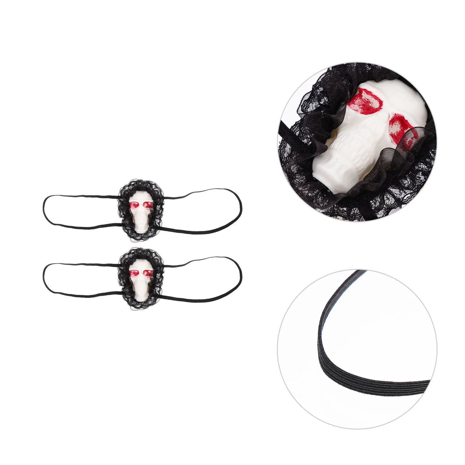 

Pirate Eye Patch Skull Design Halloween Party Cosplay Prop Breathable Comfortable Small Size Light Weight Suitable