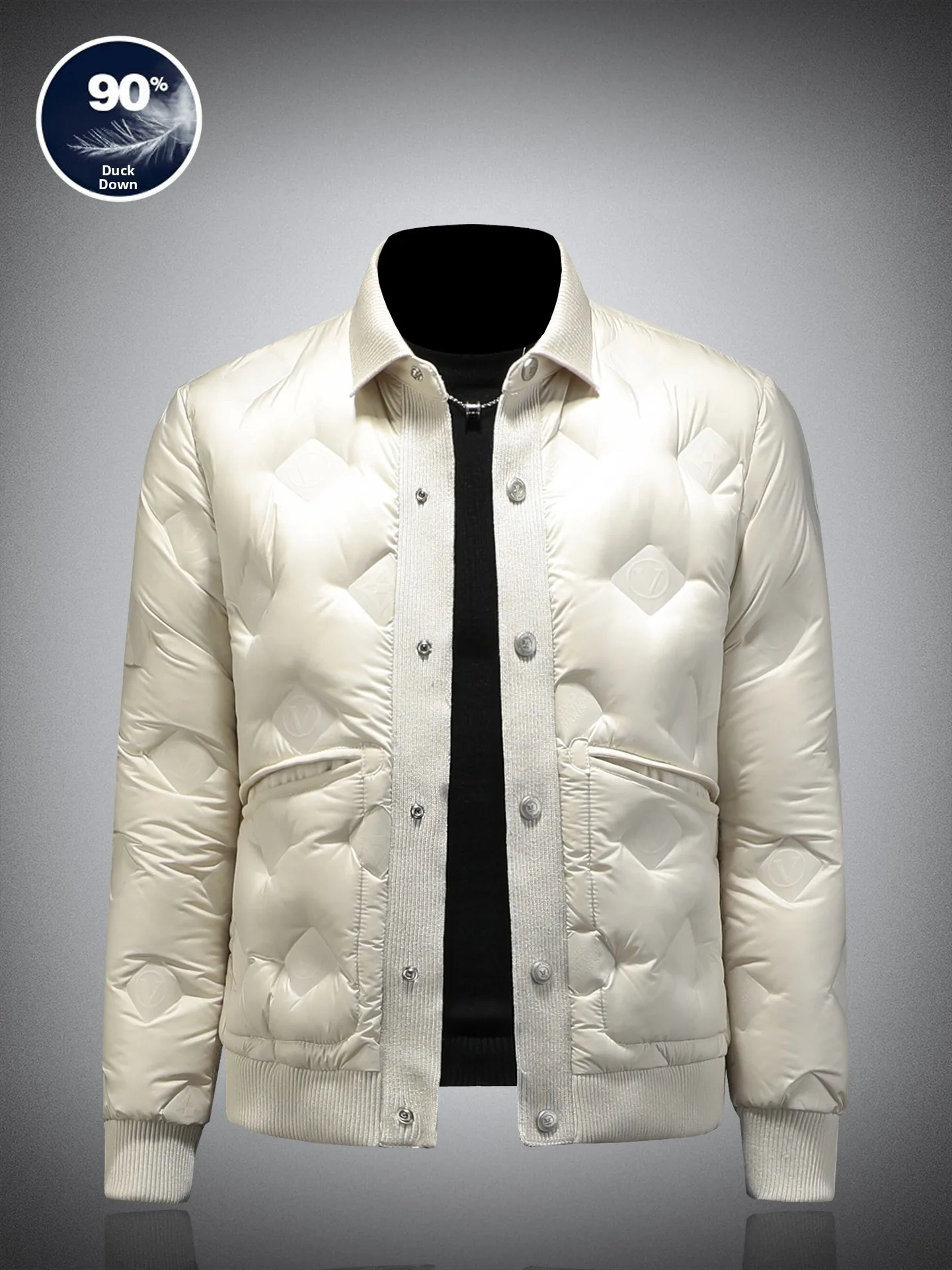 

Модная городская мужская пуховая куртка с воротником-стойкой, легкая, теплая, зимняя, с наполнителем из полиэфирного волокна, с длинными рукавами