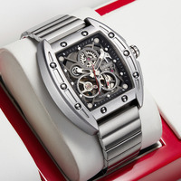 Mark Fairwhale Top Class Mens Watches Waterproof Framework Silicone Strap Tourbillon High end Automatic Mechanical Watch for Men