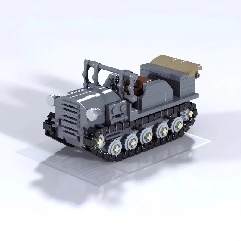 MOC Kreative Militärserie 98-Typ Artillerie-Traktor Bausteinmodell Lehrreiches Montage-Spielzeug für Kinder Geschenk-Dekoration – Detail 6