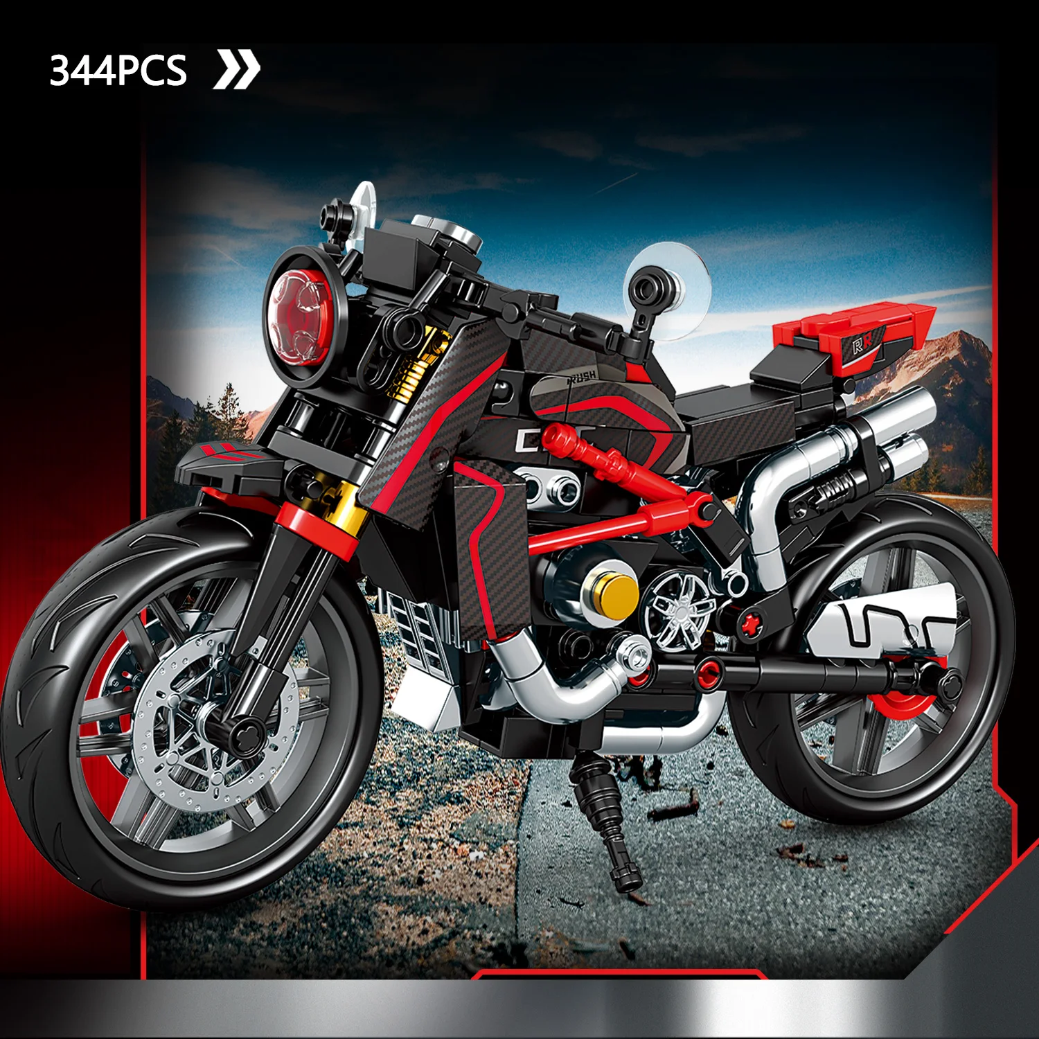 Motorcycle Building Blocks Set, Racing Superbike Model, DIY Assembly Collectible Moto Toy, Christmas Gift