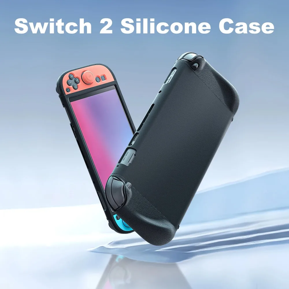 

Силиконовый защитный чехол для игровой консоли Nintendo Switch2, съемный чехол для ручки, противоударный защитный чехол, игровые аксессуары