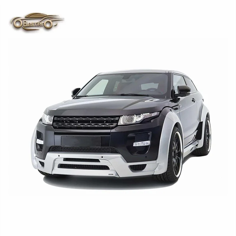 BETTER High Quality car wide bodykit for Range Rover Evoque 2011-15 To Haman Style front rear bumper side skirt wheel exhaust