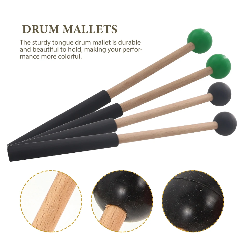 

2 Pairs Universal Marimba Mallet Child Drumsticks Maple Wood Musical Instruments
