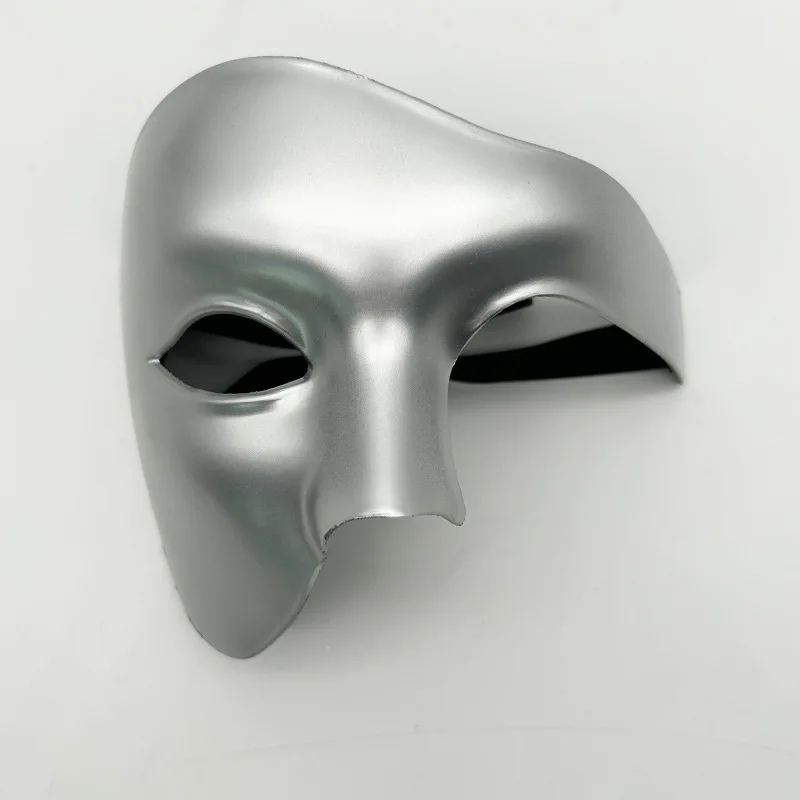 Máscaras de Cosplay para mascarada, máscara de media cara fantasma creativa, accesorios de disfraces de carnaval, fiesta de Halloween, cara anonymosa