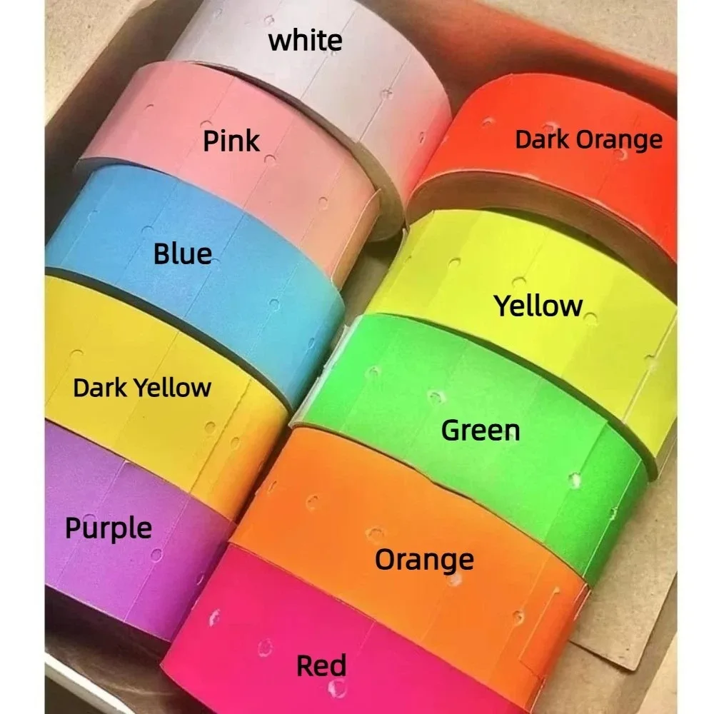 Colorful Stickers Tape Self-Adhesive Handwritten Paper Stickers Fluorescent Notes Student Sticker Labels Blank Memo Stationery