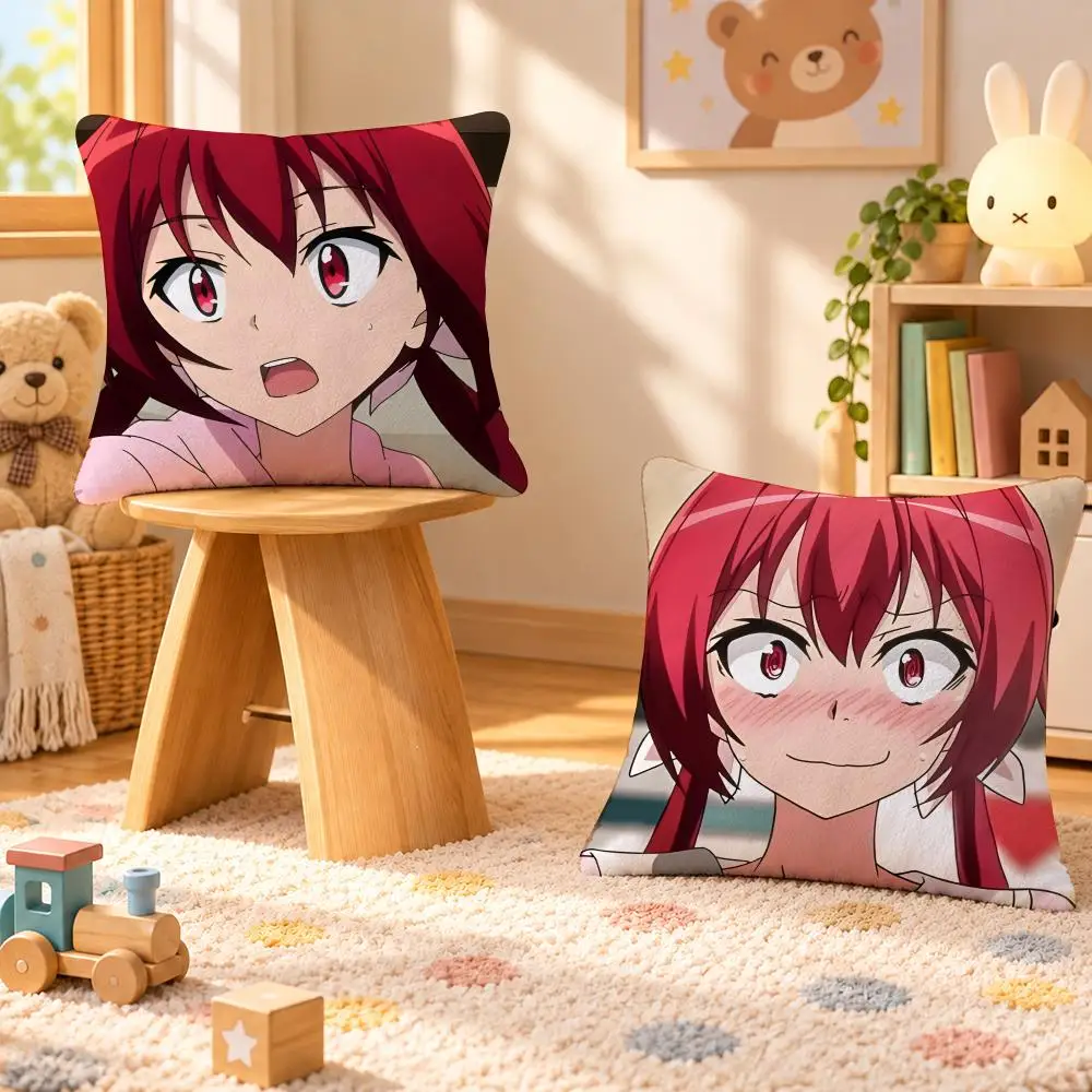 Anime Castle Town Dandelion Comedy Cushion Cover Personalized Decorative Living Room Home Sofa Bedroom Office Car Decor