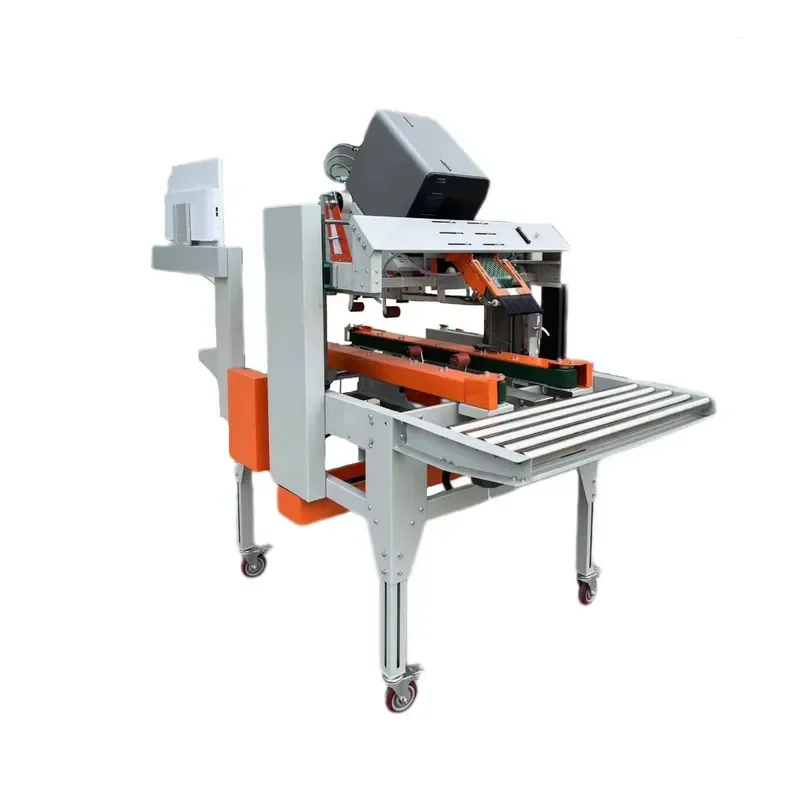 One-click Adjustable Bottom Tape Electric Stable Automatic Carton Sealer Box Sealing Machine Printing Labeling Function