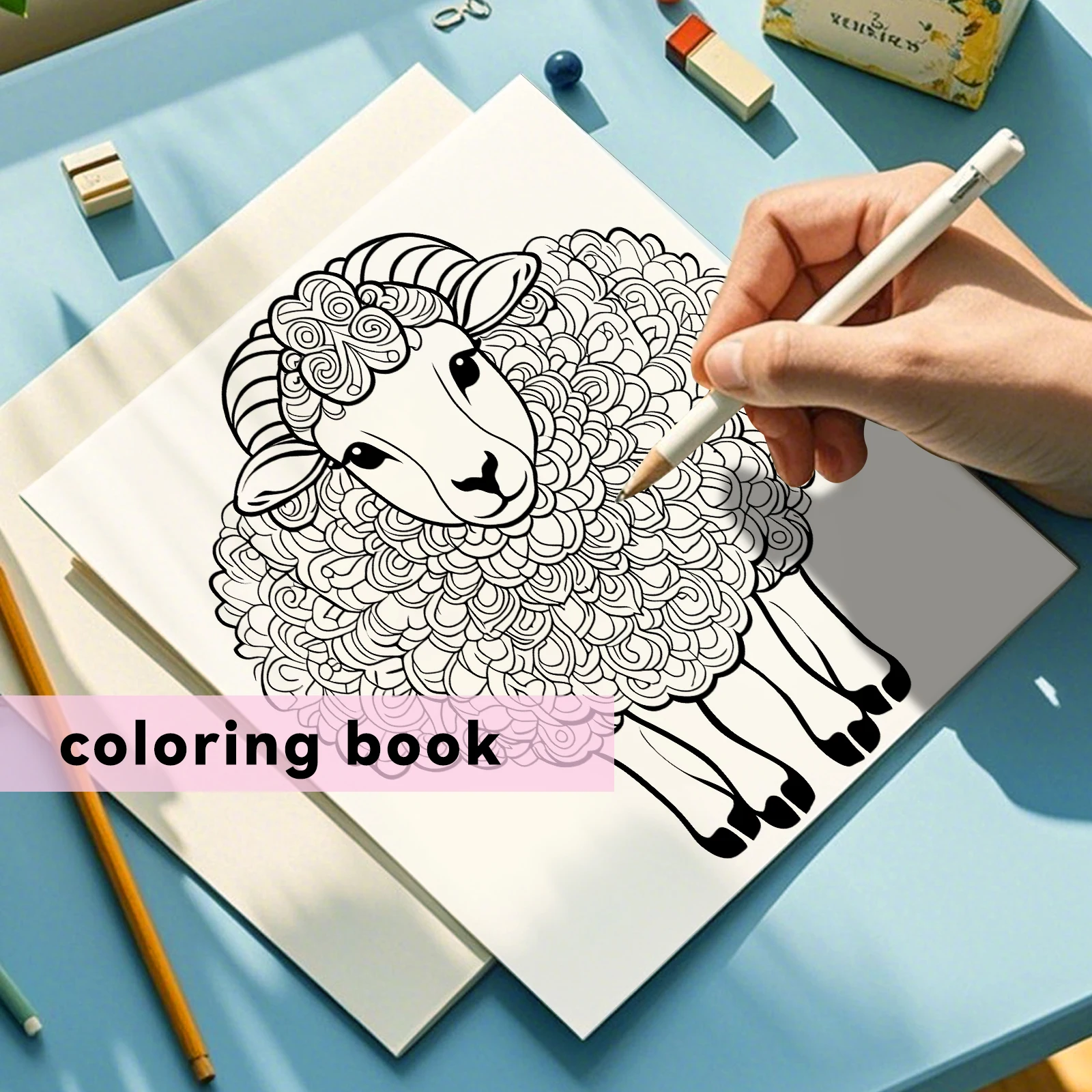 ماندالا الحيوان الجنة الفن كتاب التلوين 24 صفحة هدية لحفلة عيد ميلاد تخفيف التوتر قتل الوقت الكتابة على الجدران اللوحة الرسم