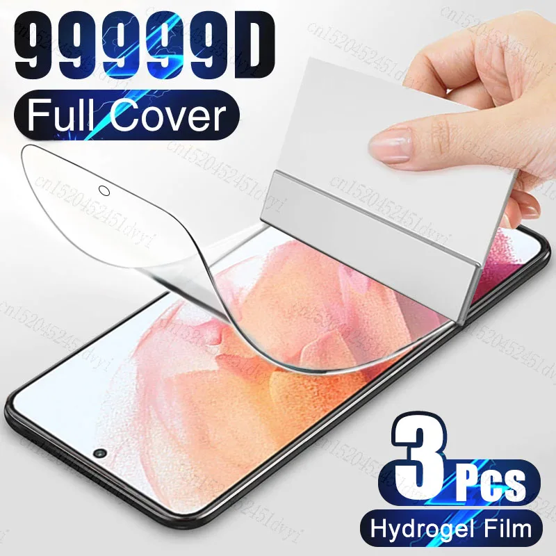 3Pcs Screen Protector Hydrogel Film For Sharp Aquos Sense4/4 Plus Aquos v6 R7s R8s Pro Zero5G basic Aquos Wish2 Wish3 V7 Plus