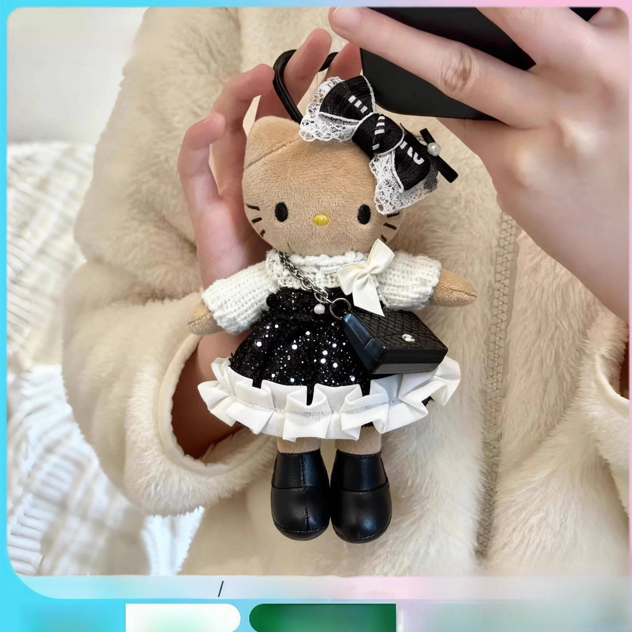 sinaeey-long-leg-kitty-bag-charm-cute-doll-keychain-gift-for-girls-fashionable-accessory-bag-decorations-and-gift-ideas