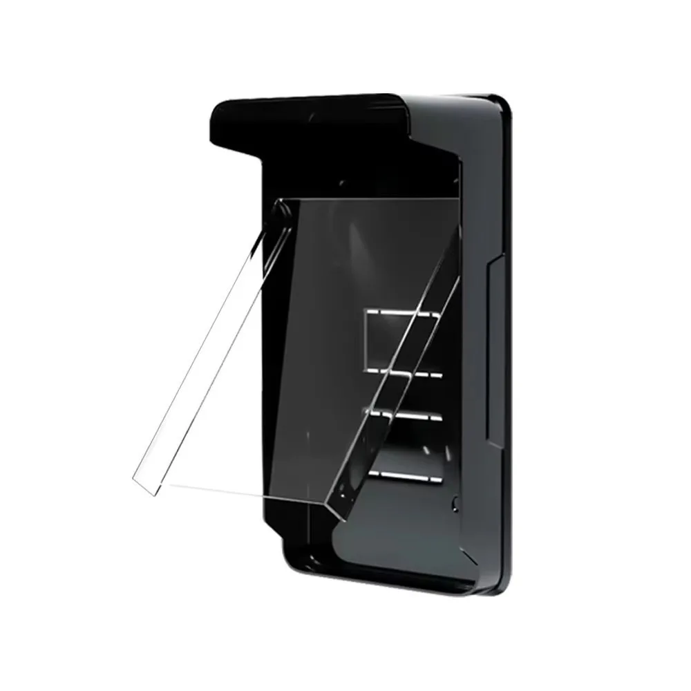 Outdoor Waterproof Cover with Transparent Panel Rain Proof Protection Shell Biometric Face Doorbell Cover