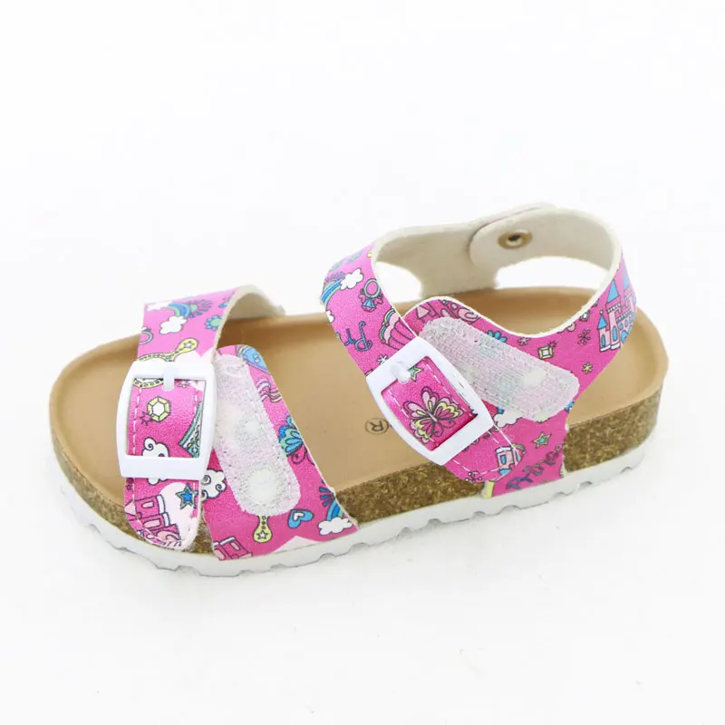 New Arrival! Fashion Adjustable Function Flat Bottom Non-slip Girls' Toddler Shoes 1-6 Years Old Cork Casual Dress