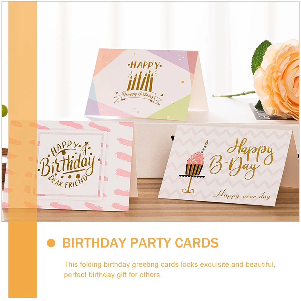 80 pçs cartões de aniversário dobrável cartão livre substâncias nocivas papel colorido impressão fino acabamento novo estilo escrita