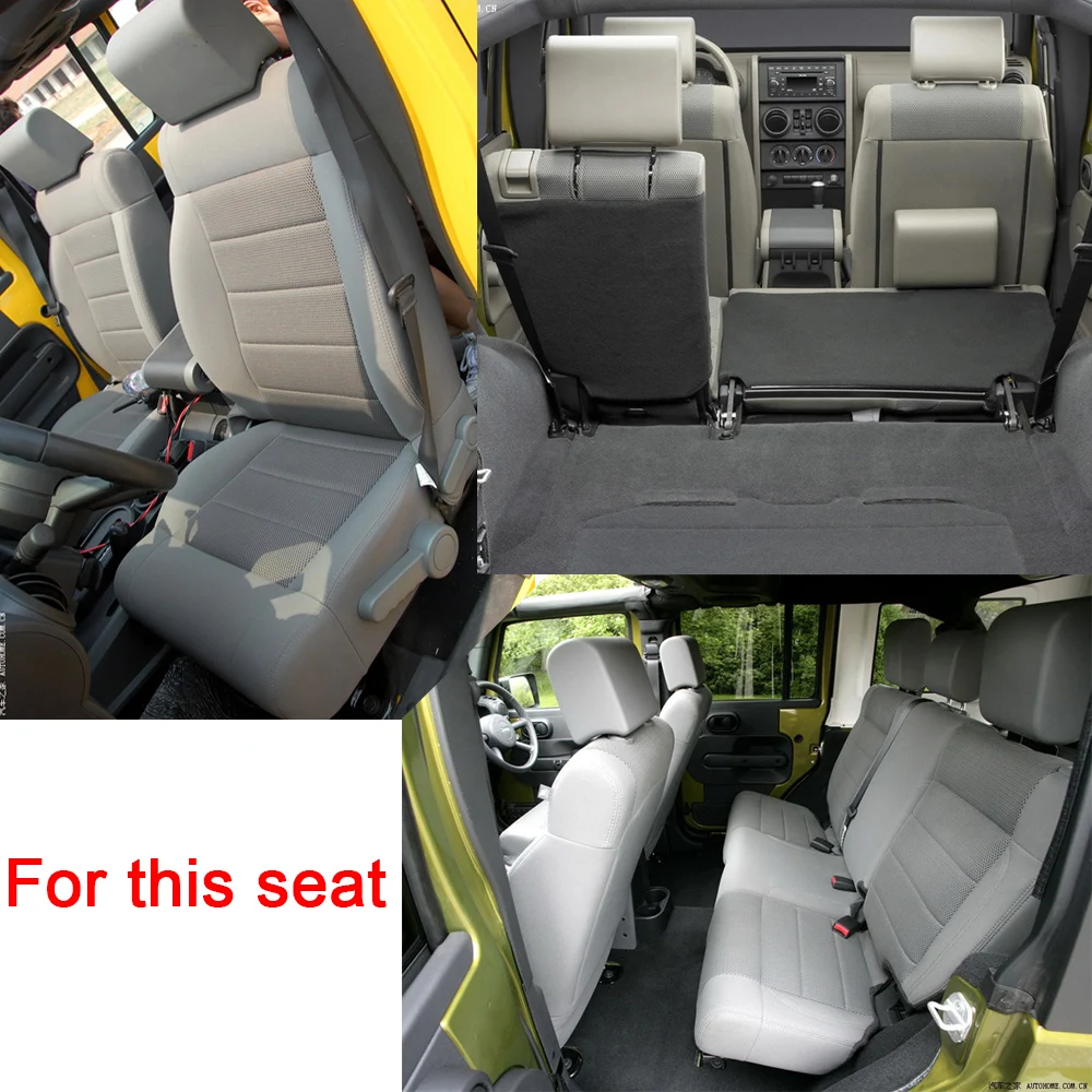 Custom Car Seat Cover For Jeep Wrangler 4 Door JK 2008 2009 2010 Faux Leather Custom Car Seat Covers Full Set Car Accessories