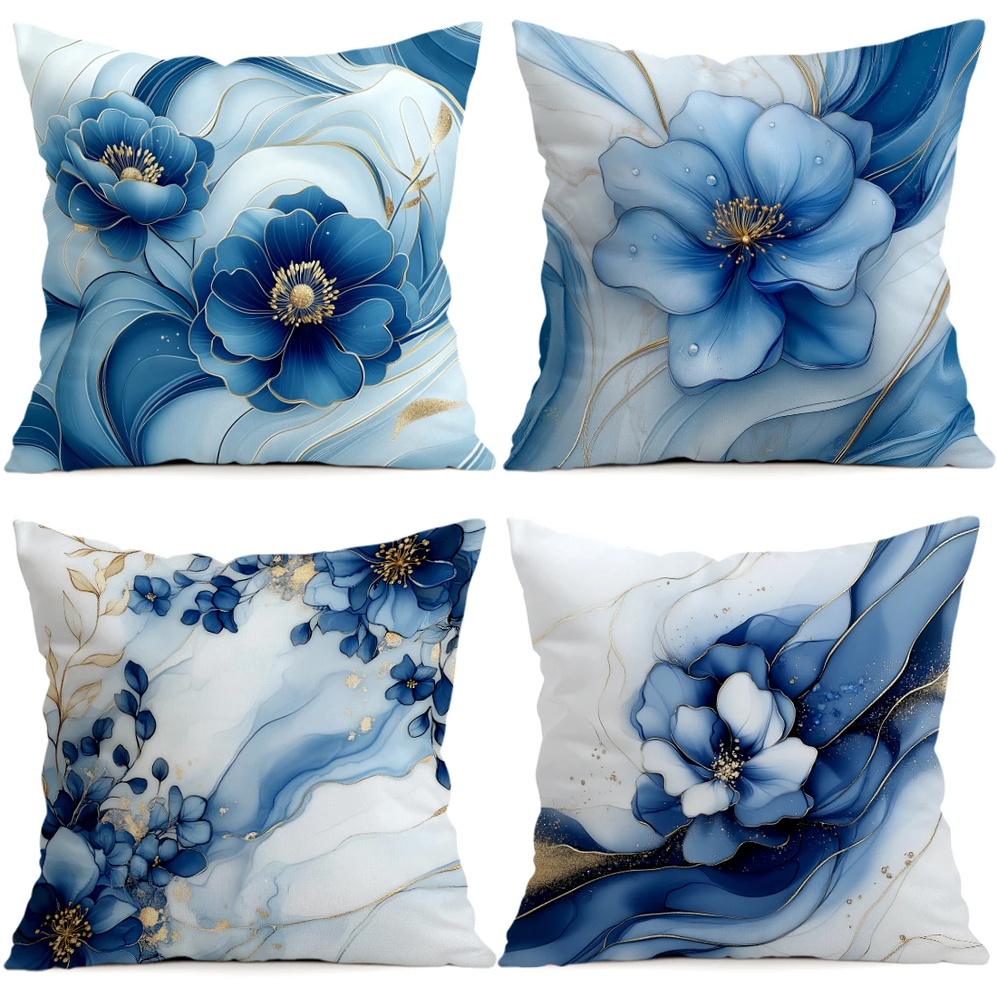 Marble Flower Cushions Pillowcase Polyester Cushion Cover Throw Pillow Pillowcover Home Car Sofa Decor